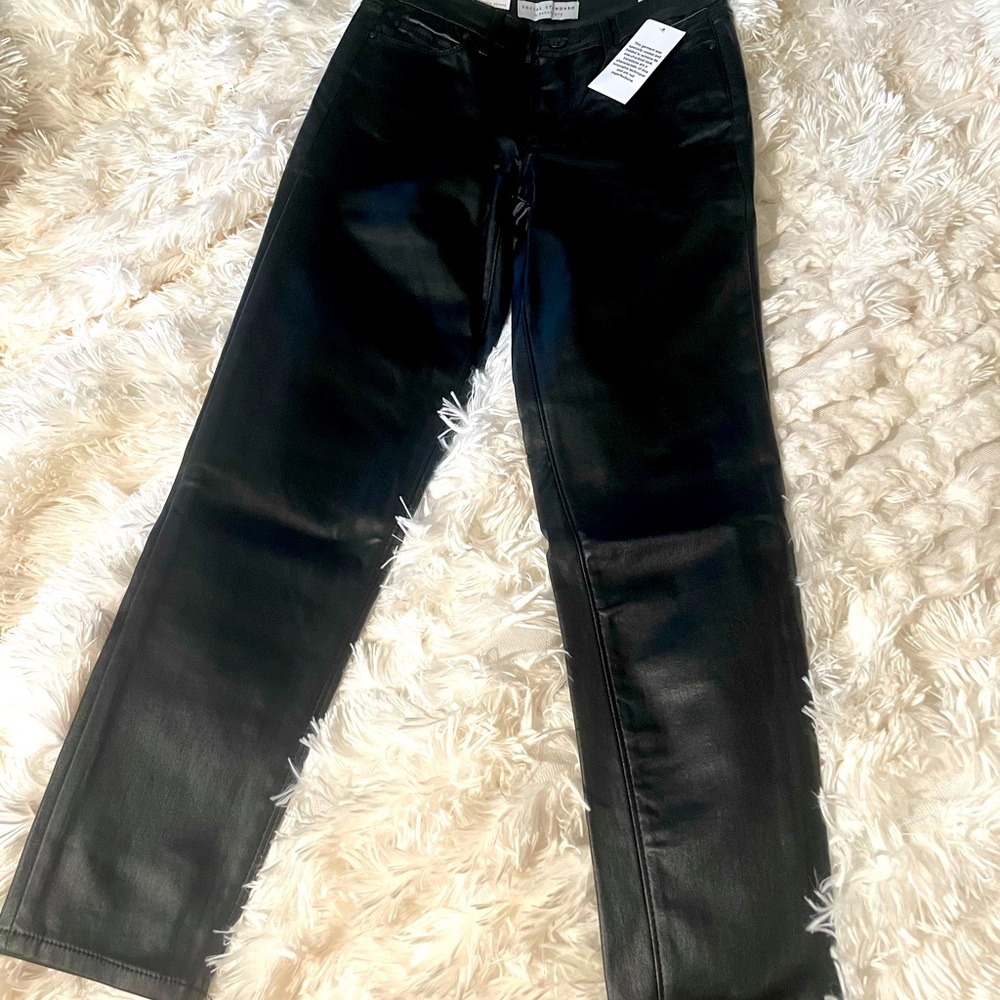 Skinny Ankle Leather Pants